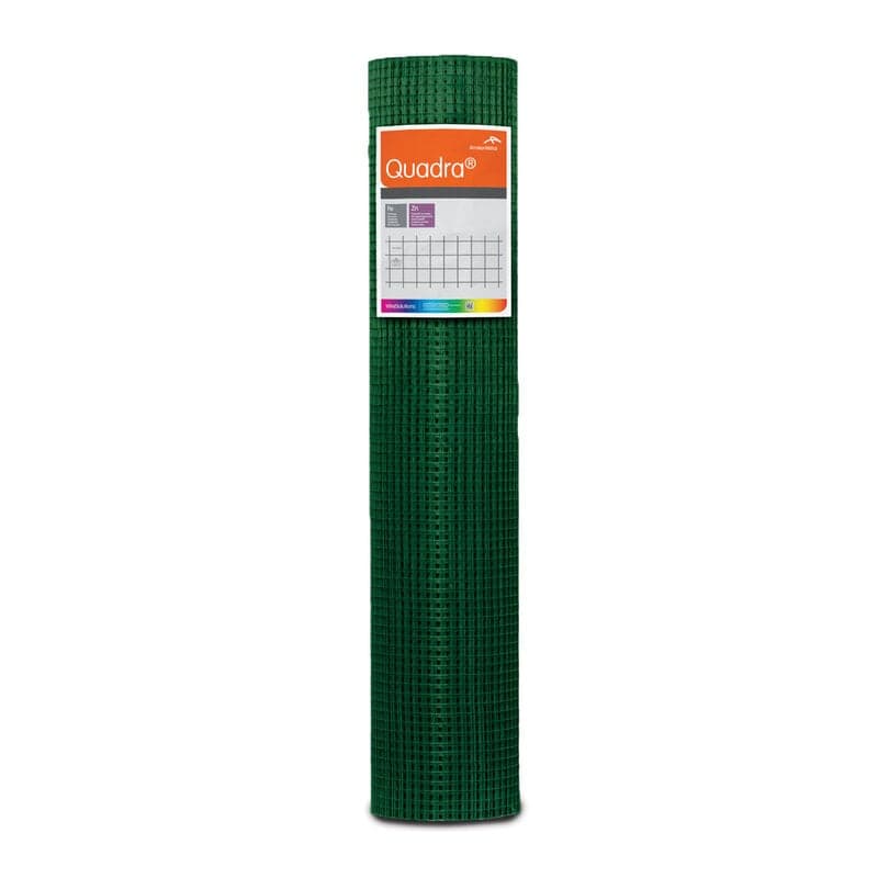 Volieregaas Quadra® PVC groen (13x1,1 mm) 50 t/m 200 cm