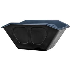 Zwarte kunststof HDPE kruiwagenbak 500 L