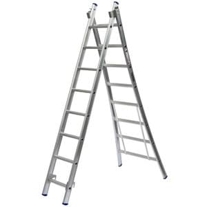 2-delige Reformladder met uitgebogen bomen (8 t/m 14 sporten)