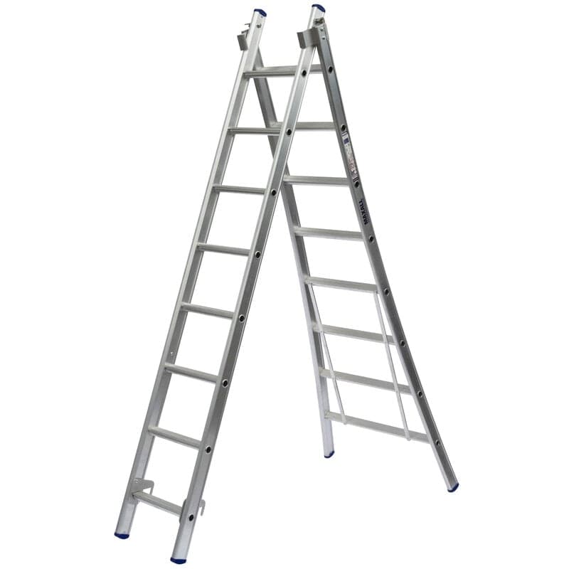 2-delige Reformladder met uitgebogen bomen (8 t/m 14 sporten)