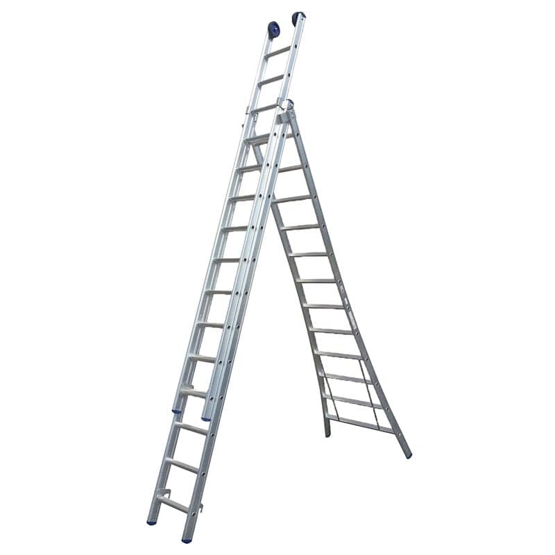 3-delige Reformladder met uitgebogen bomen (8 t/m 12 sporten)