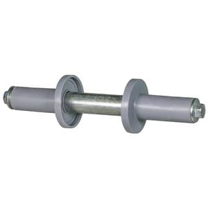 As voor kruiwagenwiel (19 cm) incl. bevestigingsbouten en beschermdoppen