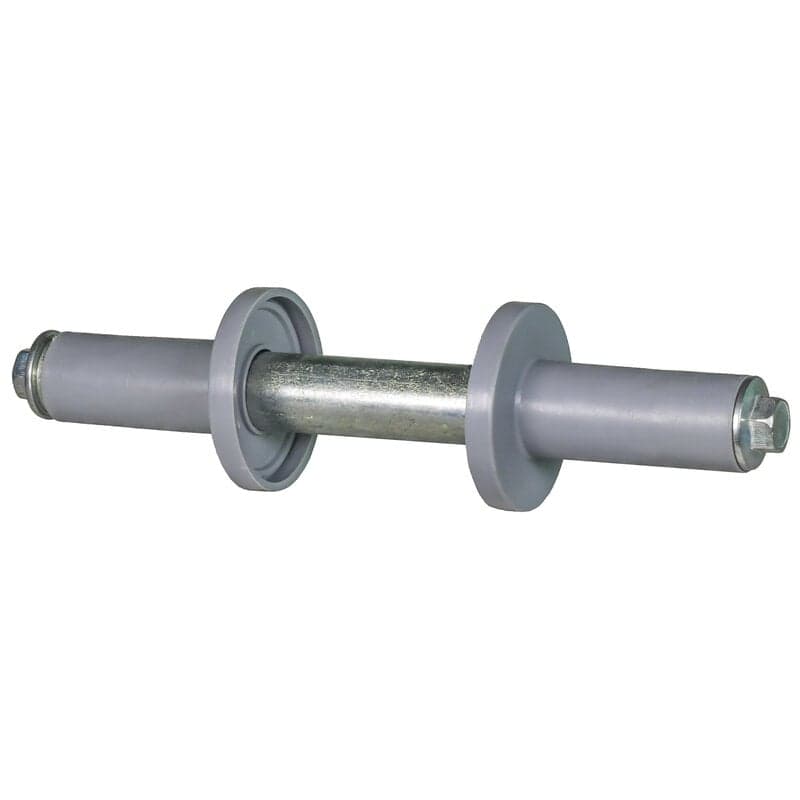 As voor kruiwagenwiel (19 cm) incl. bevestigingsbouten en beschermdoppen