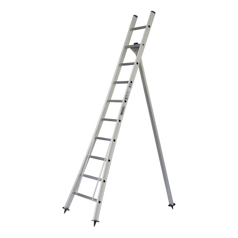 Driepoot Plukladder (8 t/m 14 sporten) GEANODISEERD