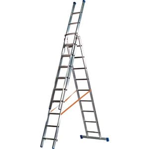 3-delige Reformladder BASIC-line met rechte bomen (8 t/m 10 sporten)
