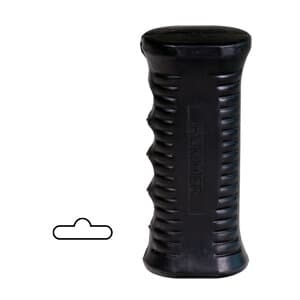 Zwart ovalen handvat met foamgrip (per 2 stuks) KOPKAART VERPAKKING